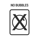 no bubbles