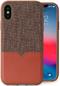 Evutec iPhone X/Xs Brigandine/Lava Premium Leather, Fabric Drop Protection Case with Magnetic Vent Mount